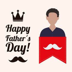 Canvas Print - Father day card icon image, vector illustration