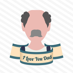 Canvas Print - Father day card icon image, vector illustration