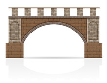 Stone Bridge Stock Vector Illustration