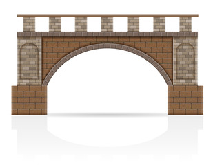 Wall Mural - stone bridge stock vector illustration