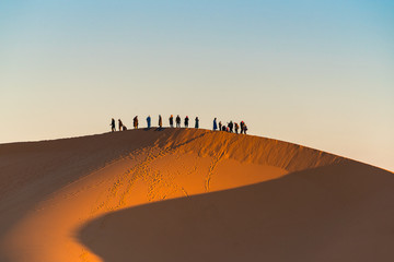 observers on sands desert