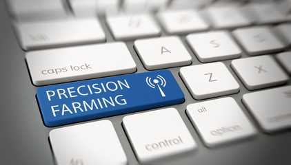 Poster - Precision Farming button key on computer keyboard