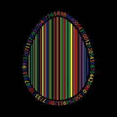 Sticker - Vector Barcode Symbol of Egg