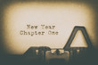 Neuanfang - Konzept - Neues Jahr