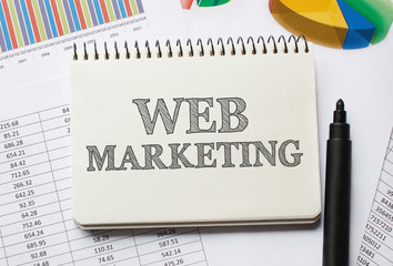 Poster - Notebook with Toolls and Notes about Web Marketing