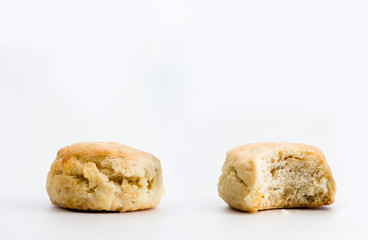 Scone on white background.