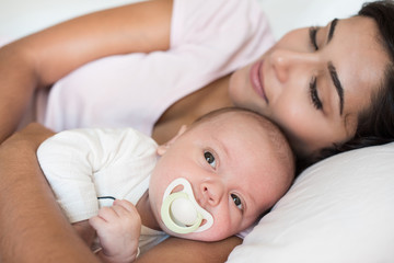 Wall Mural - mother with baby