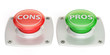 © alexlmx - cons and pros push button, 3D rendering