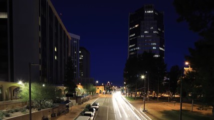 Wall Mural - 4K UltraHD A Night timelapse in downtown Tucson, Arizona