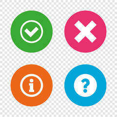 Poster - information icons. question faq symbol.