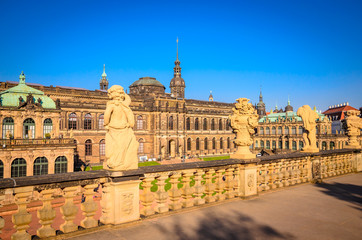 Famous Zwinger palace (Der Dresdner Zwinger) Art Gallery of Dresden, Saxrony, Germany