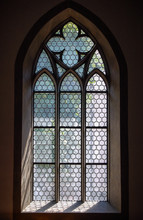 Light Through A Gothic Stone Church Window In Schaffhausen, Switzerland