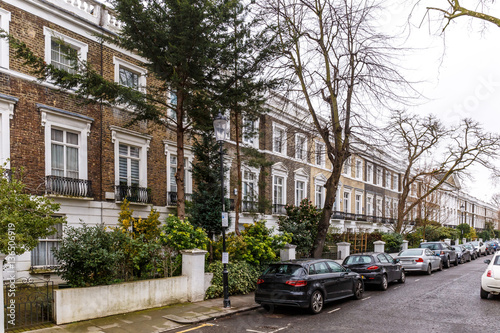 Fotografie, Tablou Residential house in Chelsea in winter