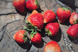 Fresh strawberries closeup. Strawberry red berry fruit from the