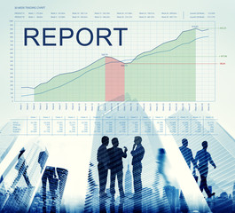 Poster - Report Graphs Business Marketing Goals concept