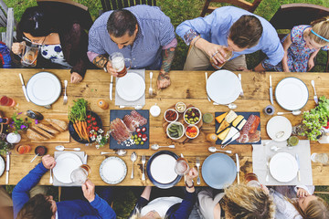 Wall Mural - Group Of People Dining Concept