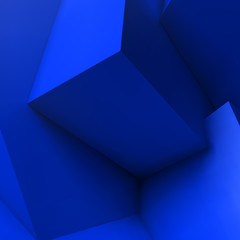 Poster - Abstract geometric background with overlapping cubes
