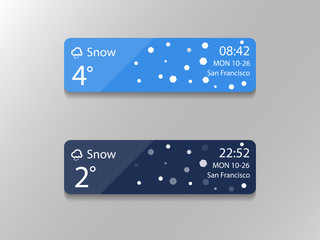 Weather widget night and day