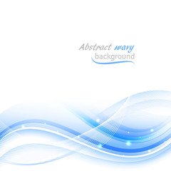 Fototapete - Abstract wavy vector background with glitter.