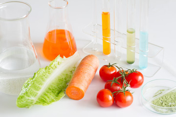 Wall Mural - Test vegetables in laboratory control of pesticides