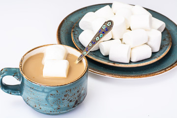 Sticker - White marshmallow and coffee with milk