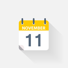 11 November Calendar Icon