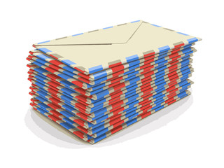 Poster - stack of letters.  Image with clipping path