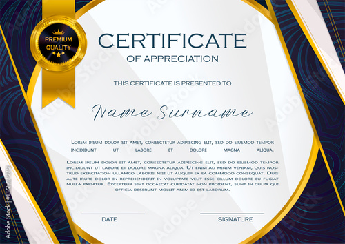 Fotografia Qualification Certificate of appreciation, design