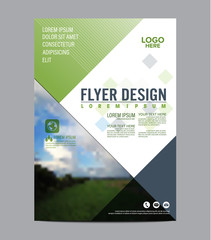 Greenery Brochure Layout design template. Annual Report Flyer Leaflet cover Presentation Modern background. illustration vector artwork