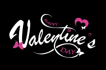 Wall Mural - description - happy valentine's day - vector card , background ( love , romantic )