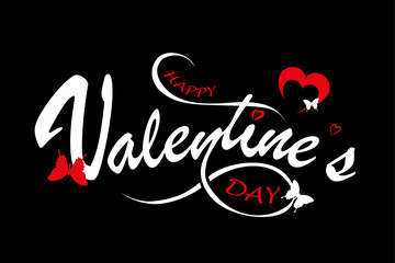 Wall Mural - description - happy valentine's day - vector card , background ( love , romantic )