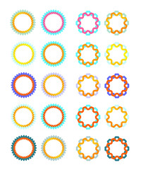 Poster - Design elements, logo and emblems. Gear wheels and rings.