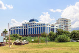Fototapeta Londyn - Administrative modern building in Kemer. Turkey