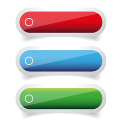 Fototapete - Empty vector glossy button