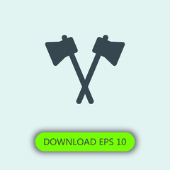 Crossed axes icon vector