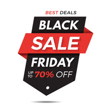 Black Friday Label Price Tag Sale Banner Badge Template Sticker