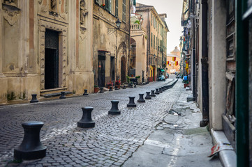 Wall Mural - The streets of the ancient town of Ventimiglia. Italy.