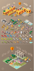 Build Your Own City . Set of Isolated Minimal City Vector Elements