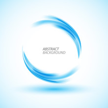 Abstract Swirl Energy Blue Circle