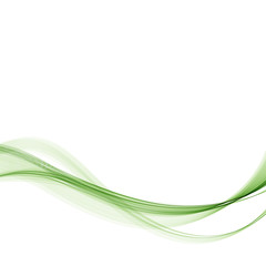 Wall Mural - Abstract background. The green wave of smoke