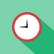 Vector icon of wall clock on a green background