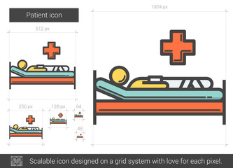 Poster - Patient line icon.