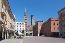 CREMONA, ITALY - MAY 24, 2016: The Piazza Cavour Square.