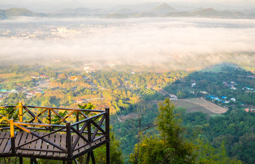 Canvas Print - Beautiful Viewpoint view from top mountain at Phu Bo Bit, Loei, Thailand