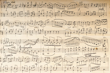 Ancient musical manuscript