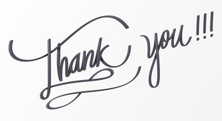 Wall Mural - Thank you lettering decorative card