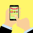 © Alyona - Finger presses order fast food button on smartphone