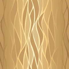 Luxury golden wave wallpaper