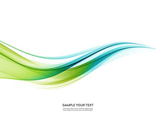 Abstract Vector Background, Blue Green Wavy