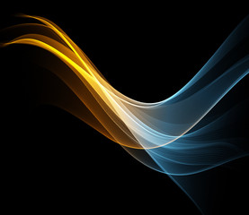 Aufkleber - Abstract color wave design element